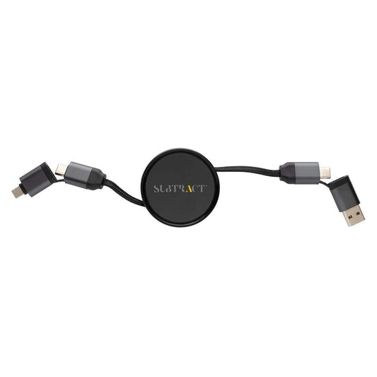Terra RCS Recycled Aluminium Retractable 6 in 1 cable - The Luxury Promotional Gifts Company Limited