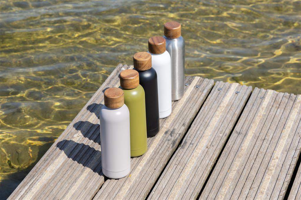 Wood RCS Certified Recycled Stainless Steel Vacuum Bottle