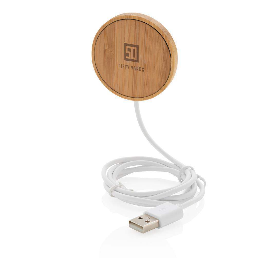 10W Bamboo Magnetic Wireless Charger - The Luxury Promotional Gifts Company Limited