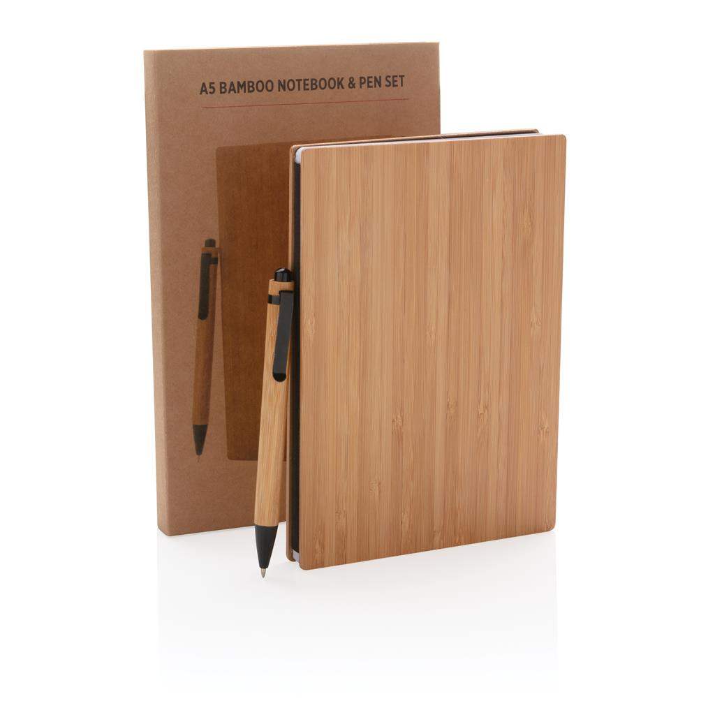 A5 Bamboo Notebook & Pen Set - The Luxury Promotional Gifts Company Limited
