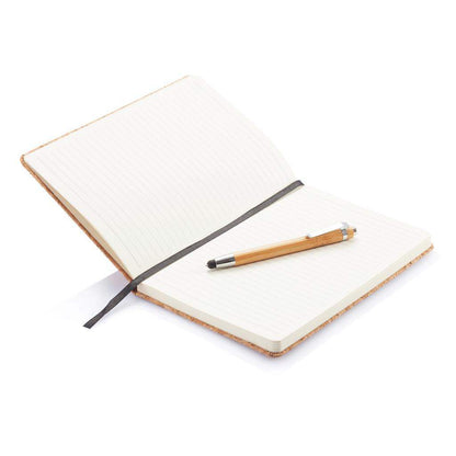A5 Notebook with Bamboo Stylus Pen