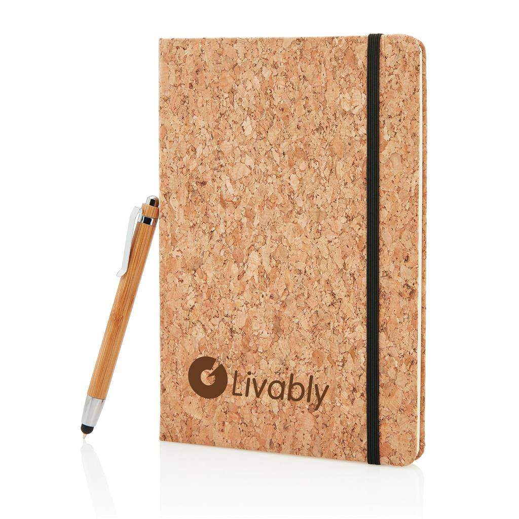 A5 Notebook with Bamboo Stylus Pen - The Luxury Promotional Gifts Company Limited