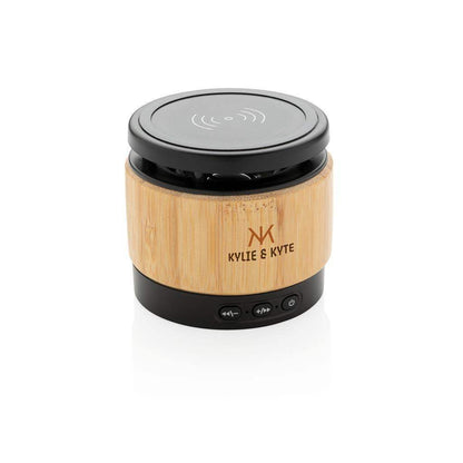 Bamboo Wireless Charger Speaker - The Luxury Promotional Gifts Company Limited