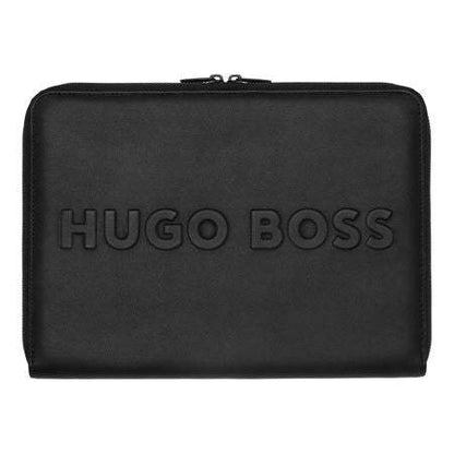 Conference Folder Zip A4 Label Black by Hugo Boss - The Luxury Promotional Gifts Company Limited