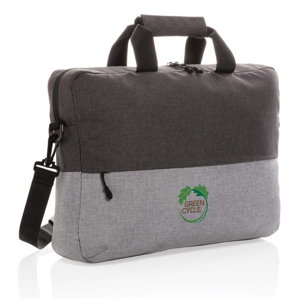 Duo color RPET 15.6" RFID Laptop Bag PVC Free