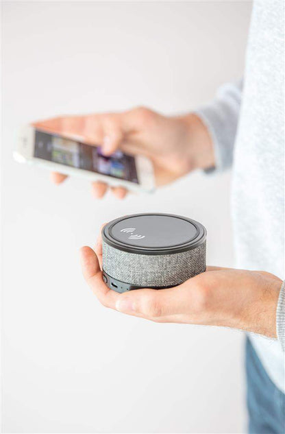 Fabric Wireless Charger with Speaker - The Luxury Promotional Gifts Company Limited