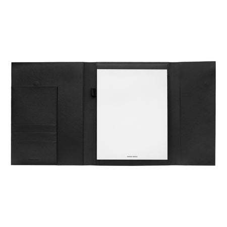 Folder A4 Pinstripe Black by Hugo Boss - The Luxury Promotional Gifts Company Limited