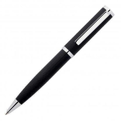 Formation Herringbone Chrome Ballpoint Pen by Hugo Boss