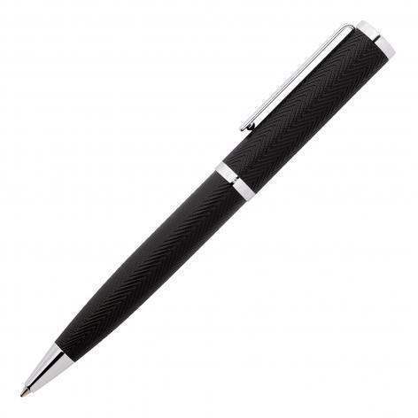 Formation Herringbone Chrome Ballpoint Pen by Hugo Boss