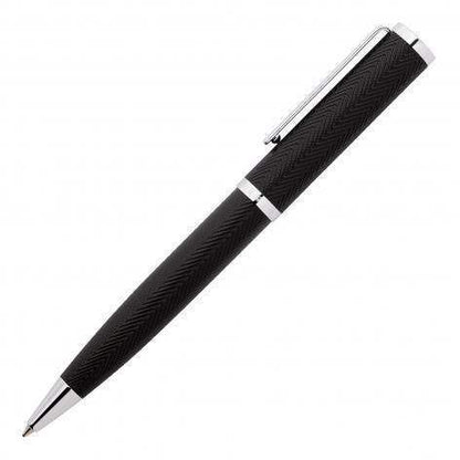 Formation Herringbone Chrome Ballpoint Pen by Hugo Boss