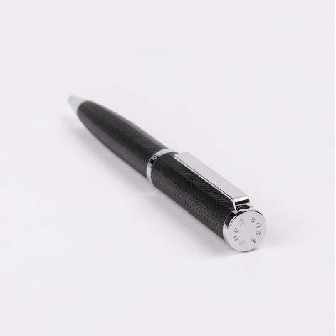 Formation Herringbone Chrome Ballpoint Pen by Hugo Boss