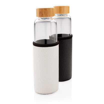 Glass bottle with textured PU sleeve - The Luxury Promotional Gifts Company Limited