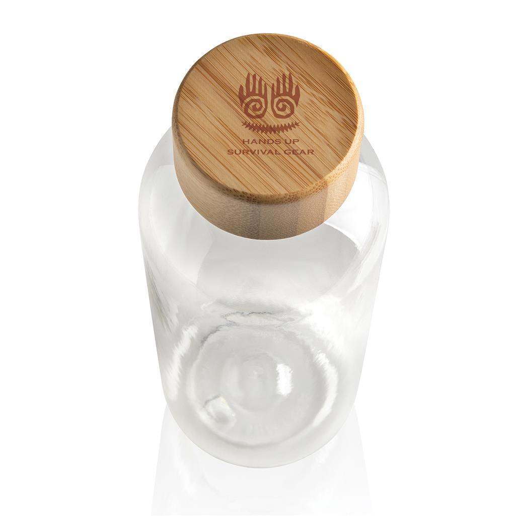 GRS RPET Bottle with FSC Bamboo Lid