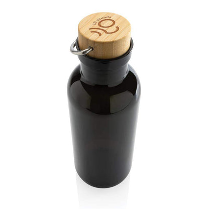 GRS RPET Bottle with FSC Bamboo Lid and Handle