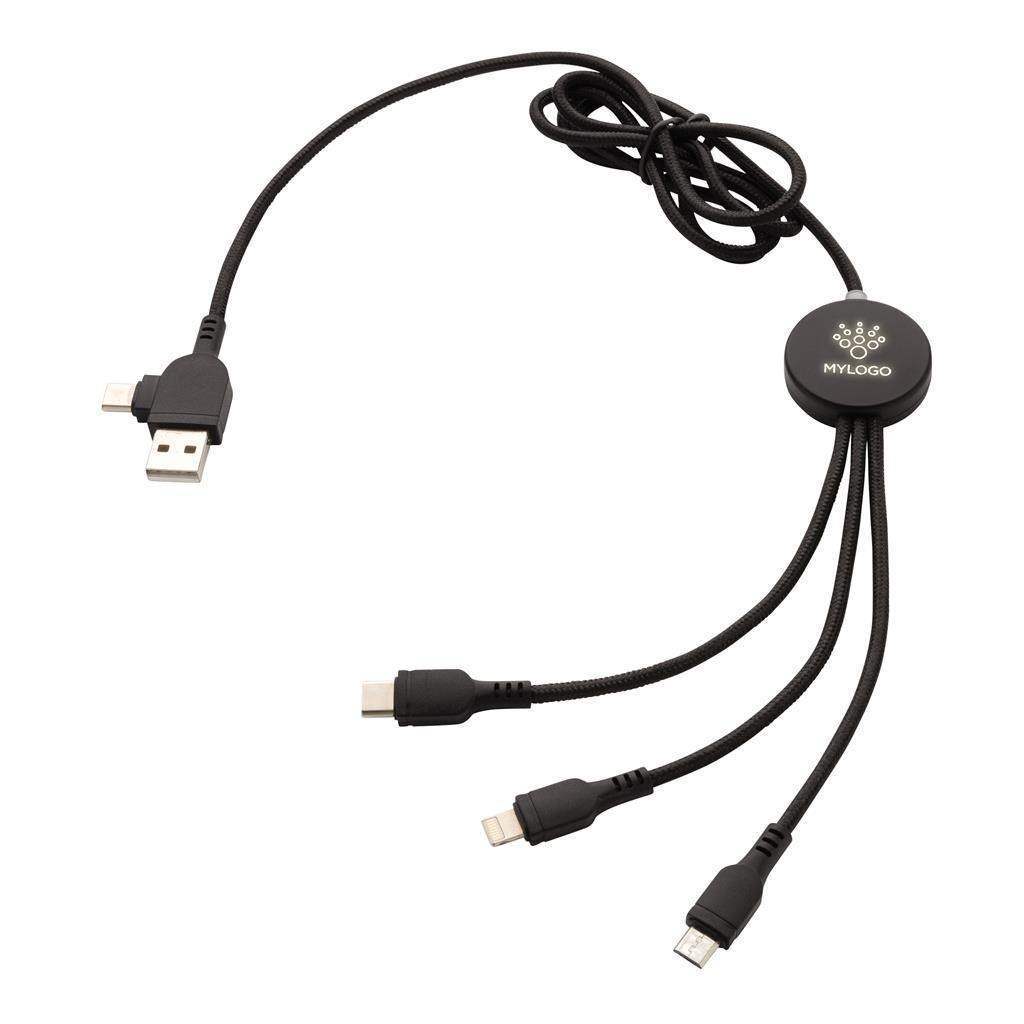 Light up logo 6-in-1 cable - The Luxury Promotional Gifts Company Limited