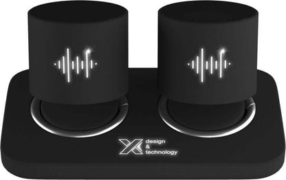 S40 Light-up Dual Stereo Speaker Station - The Luxury Promotional Gifts Company Limited