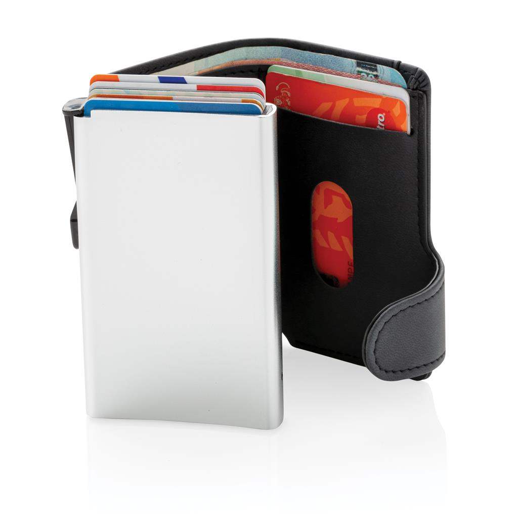 Standard Aluminium RFID Cardholder with PU Wallet - The Luxury Promotional Gifts Company Limited