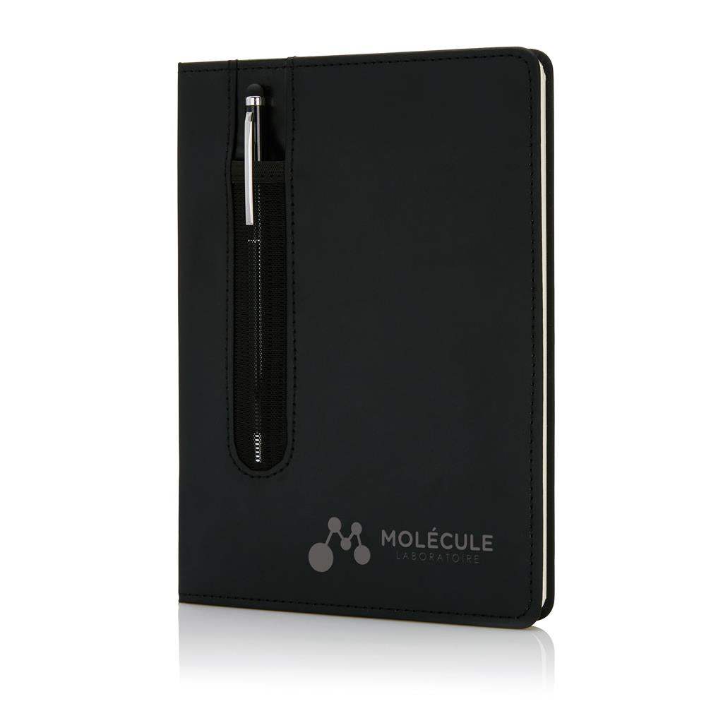 Standard Hardcover PU A5 notebook with Stylus Pen - The Luxury Promotional Gifts Company Limited